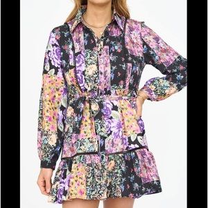 Zara Floral Printed Short Dress s NWT